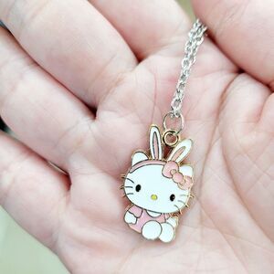 Brand New Hello Kitty Bunny Style Silver Necklace